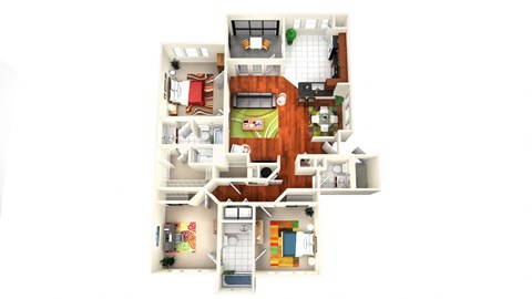 a floor plan of a house with a bedroom and a living room