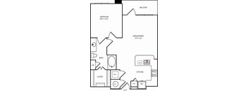 A black and white image of a floor plan for a home.