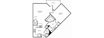 A black and white image of a floor plan for a home.