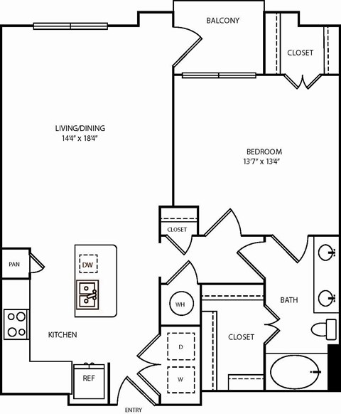 A black and white image of a floor plan for a home.