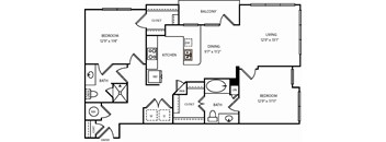 A black and white image of a floor plan for a house.
