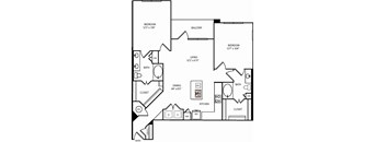 A black and white image of a house floor plan.