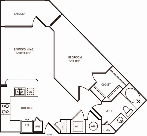A black and white image of a house floor plan.