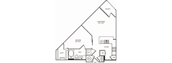 A black and white diagram of a house layout with labeled rooms.
