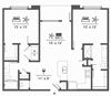 Azure Carnes Crossroads B2A Floor Plan 2 bed 2 bath 1149sqft 2D