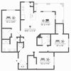 Azure Carnes Crossroads C2C Floor Plan 3 bed 2 bath 1547sqft 2D