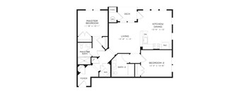 A black and white image of a house floor plan.