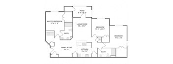 C2B_3BD 2 Bath_1384 sqft