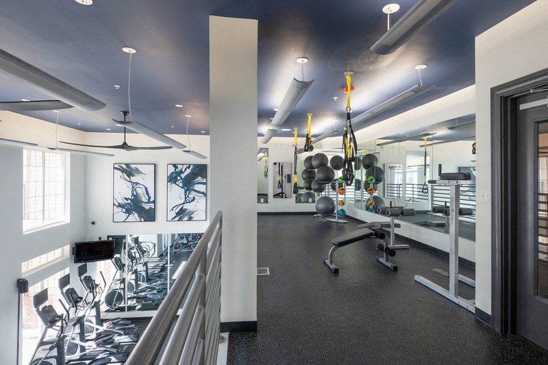 the gym at the m on hennepin apartments