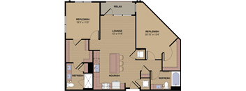 B2B_2BD 2 Bath_1073sqft.