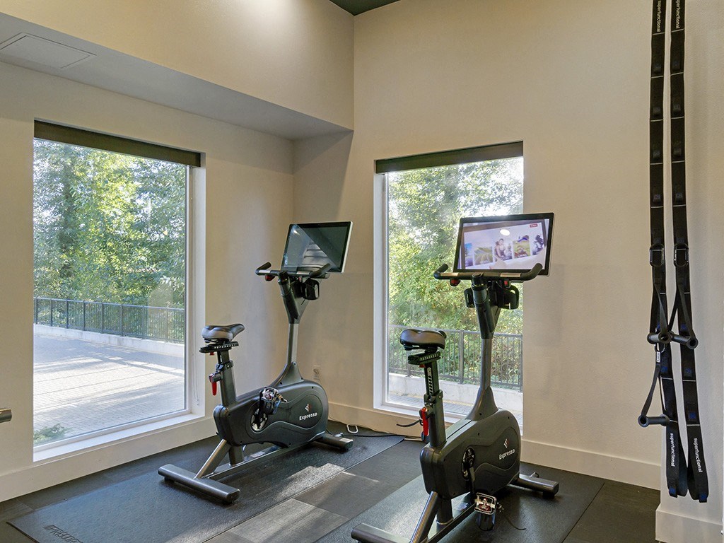 Fitness Center Bikes with View