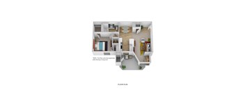 A1A floor plan 790 sqft