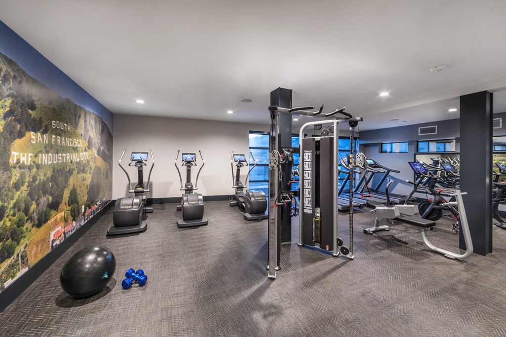 fitness center with equipment