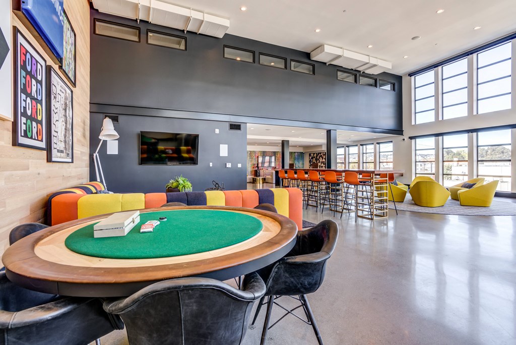Bell South City Resident Lounge With Gaming Table