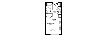 S1A_Studio 1 Bath_456sqft.