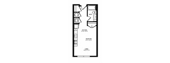 S1B_Studio 1 Bath_493sqft