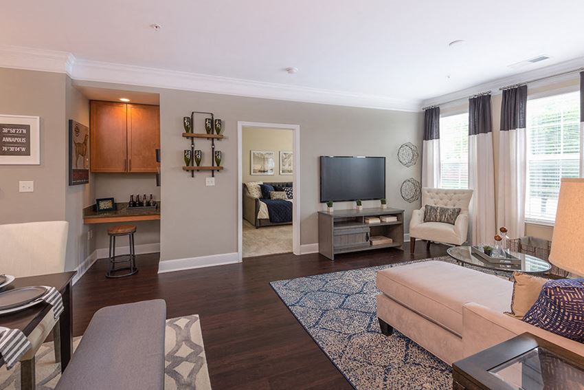 Living Room With Plenty Of Natural Lights Living Room With Plenty Of Natural Lights at Bell Annapolis on West, Annapolis, MD, 21401 - Photo Gallery
