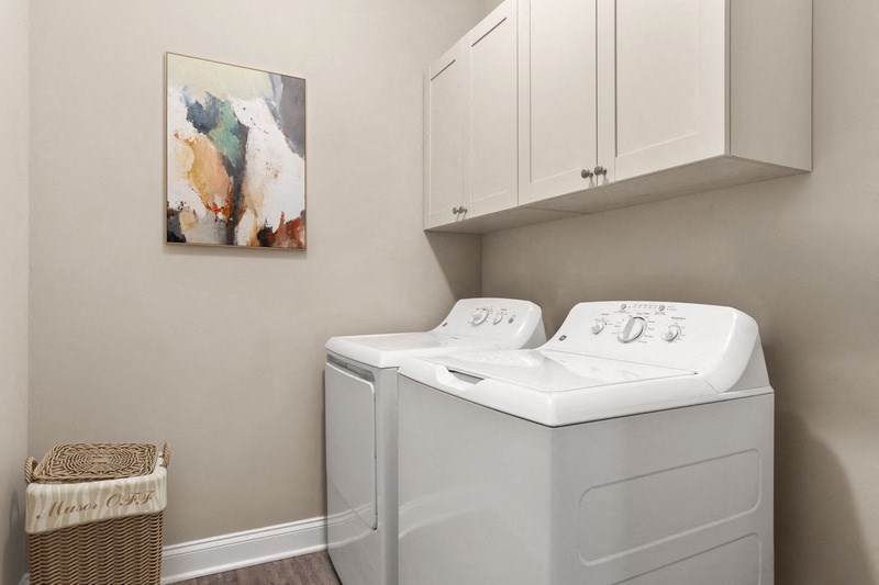 our apartments have a laundry room with a washer and dryer