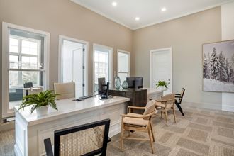 interior leasing office with seating - Photo Gallery