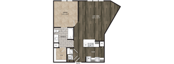Bell CityLine A1D 1bed 1ba 748 sqft.