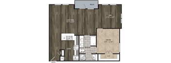 Bell CityLine A1F 1bed 1ba 954-1154 sqft.