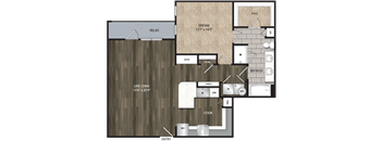 Bell CityLine A1J 1bed 1ba 992-1091 sqft.