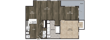 Bell CityLine A1K 1bed 1ba 1025 sqft