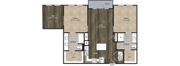 Bell CityLine B2B 2bed 2ba 1103-1145 sqft