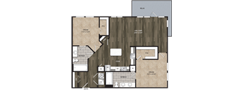 Bell CityLine B2D 2bed 2ba 1188-1302 sqft