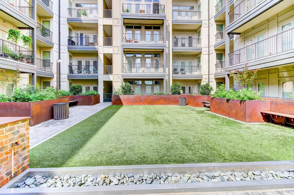courtyard grass area