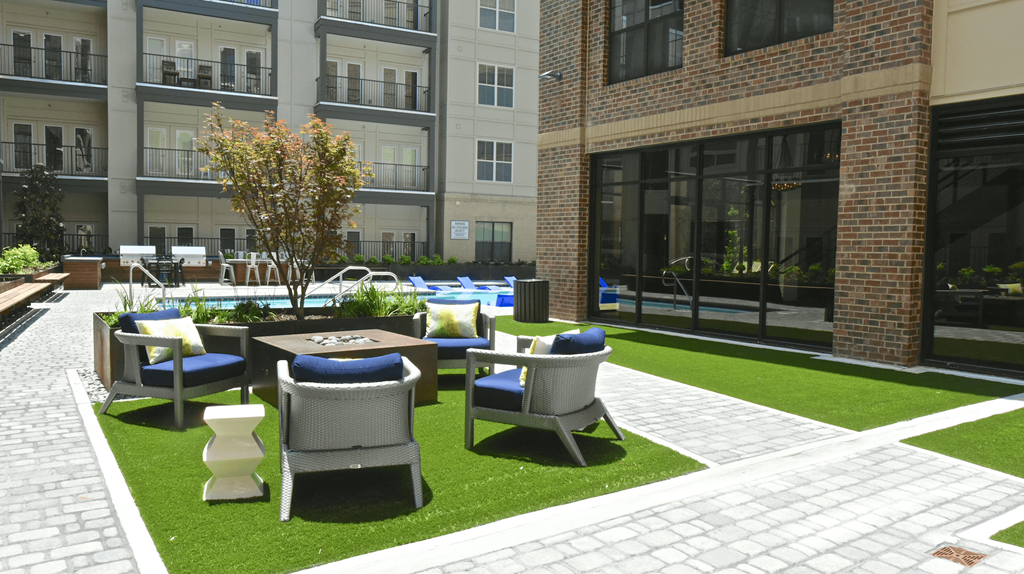 courtyard with seating