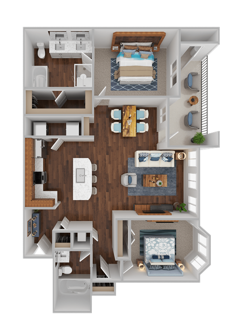 a floor plan of a house with a bedroom and a living room