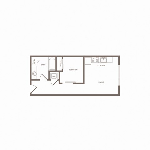 bedroom floor plan of a 1 bedroom apartment at the knightsbridge apartments in boston