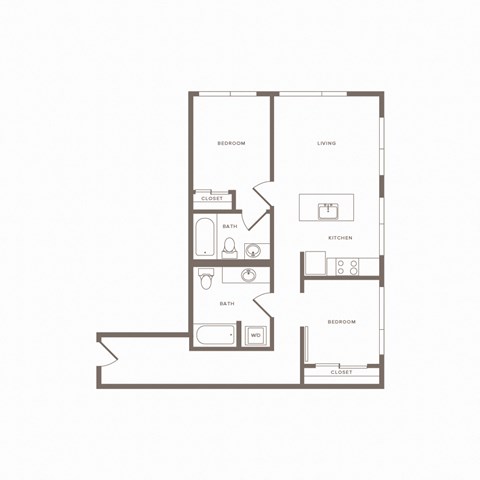 bedroom floor plan | the social at stadium walk apartment homes for rent in ft lauderdale