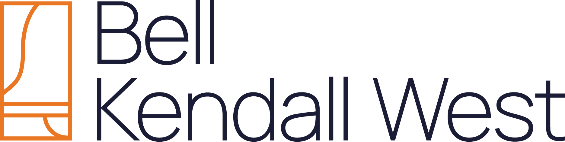 Bell Kendall West logo with a green background.