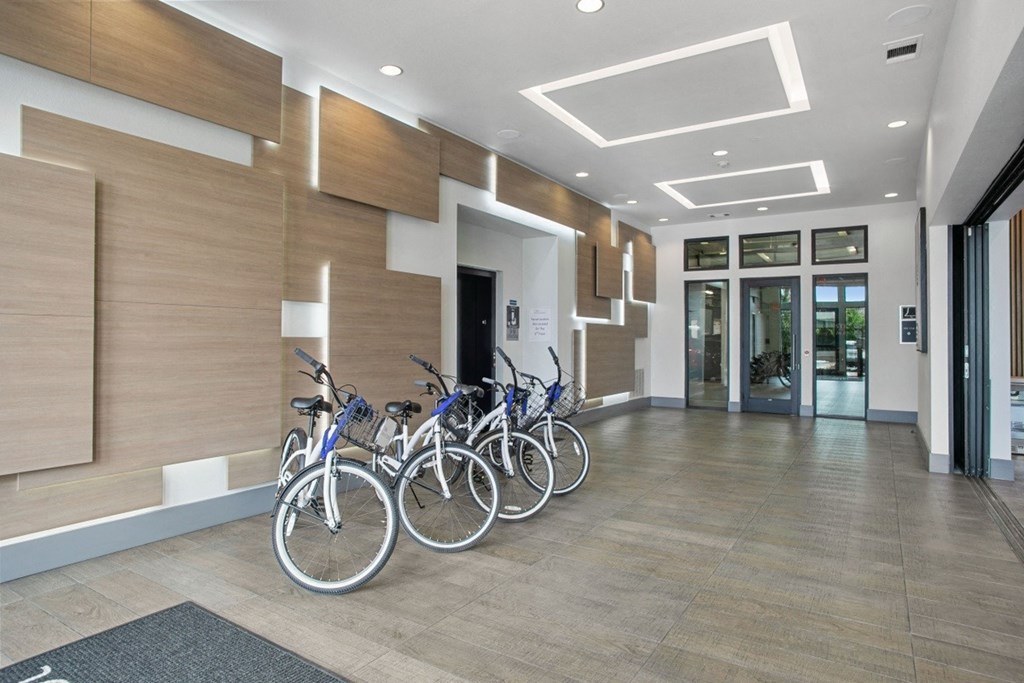 a room filled with lots of bikes