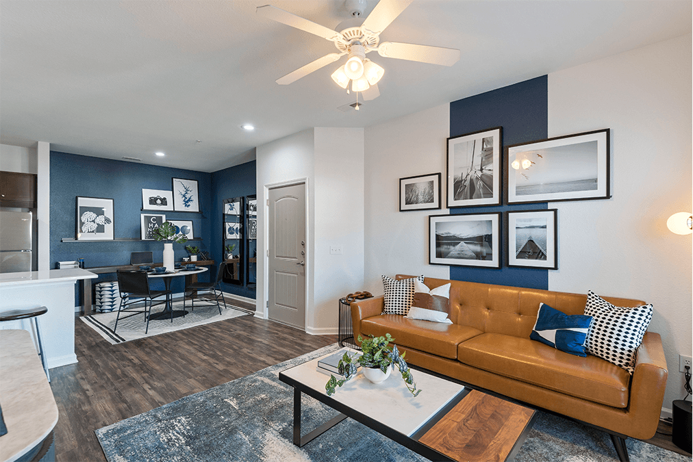 Bell Lake Norman Interior Model Living Room with Seating