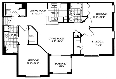 a floor plan of a house