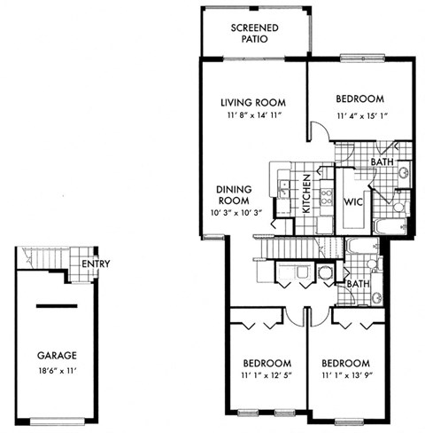 the second and third floor plans