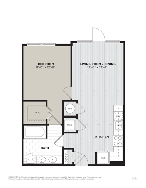 a floor plan of a living room and bedroom
