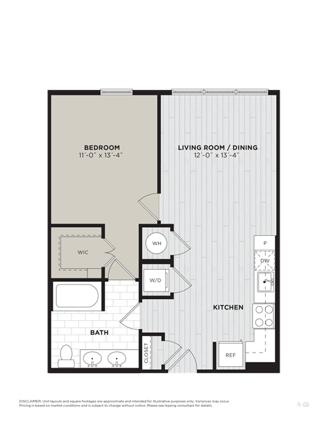 a floor plan of a bedroom apartment