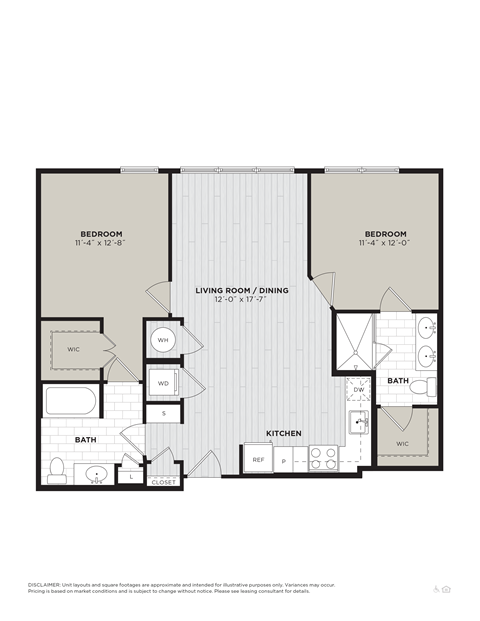 this floor plan is an approximation of our 1120 sq ft floor plan