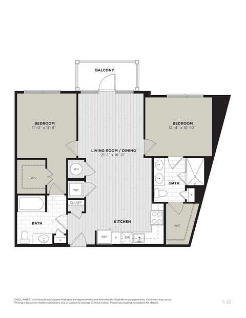 this floor plan is an approximation of the 1125 sq ft 4 bedroom