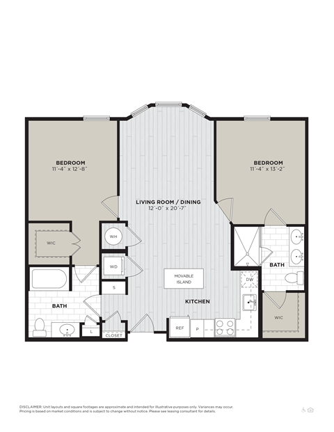 this floor plan is an illustration of our 1120 sq ft