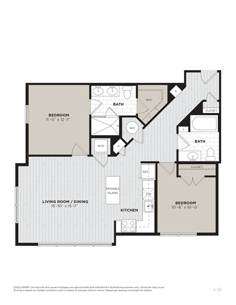 this floor plan is an approximation of our 1120 sq ft floor plan