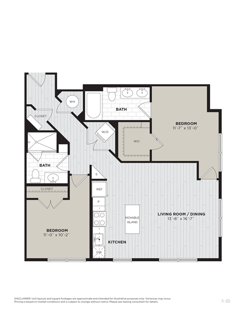 this floor plan is an approximation of our 1120 sq ft floor plan