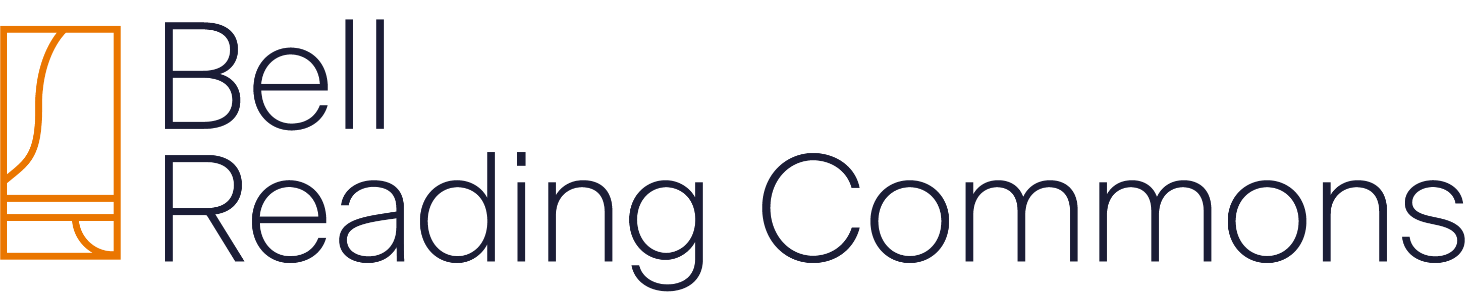 Bell Reading Commons logo on a green background.