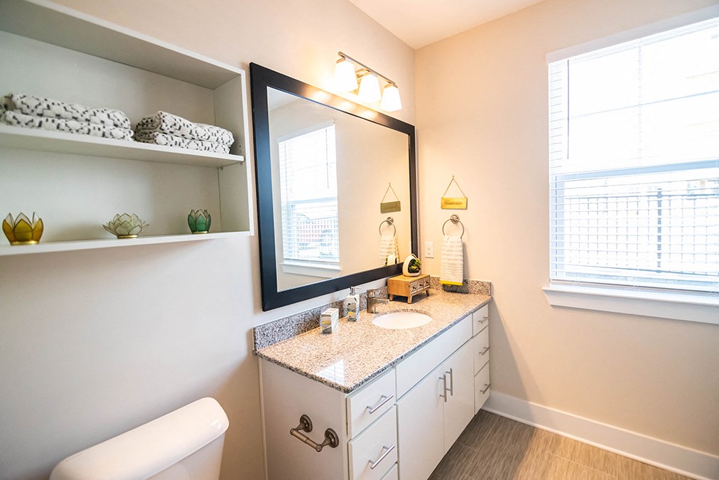 Model interior bathroom #2 with bathroom sink/mirrior