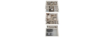 Three different house layouts are displayed.