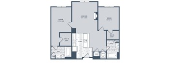 blueprint of a 2 bedroom floor plan  apartments